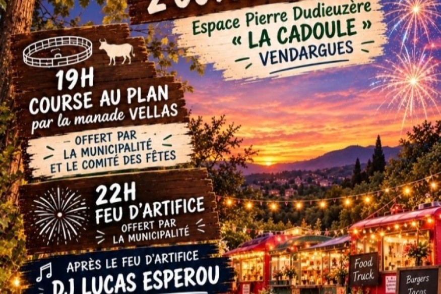 VENDARGUES Soirée Festive et Gratuite à la Cadoule