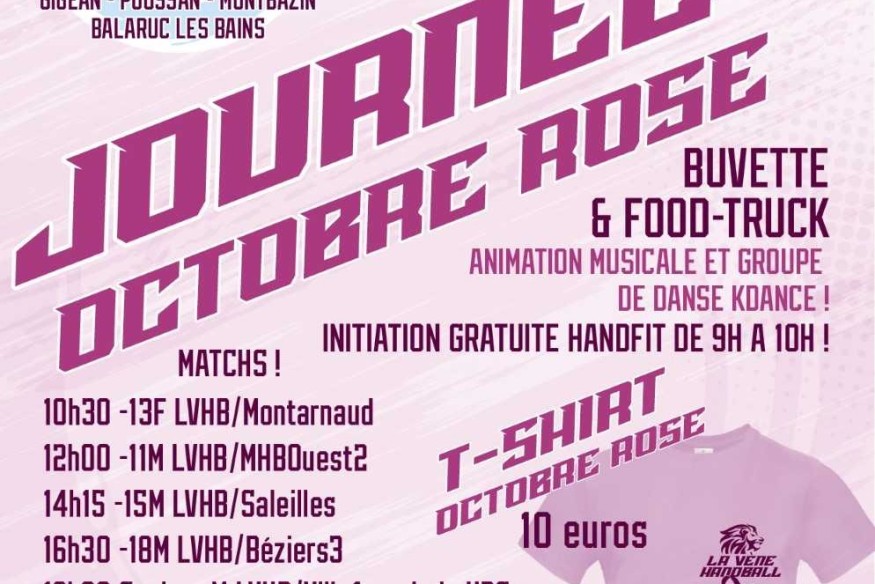 POUSSAN Octobre rose avec La Vène Handball